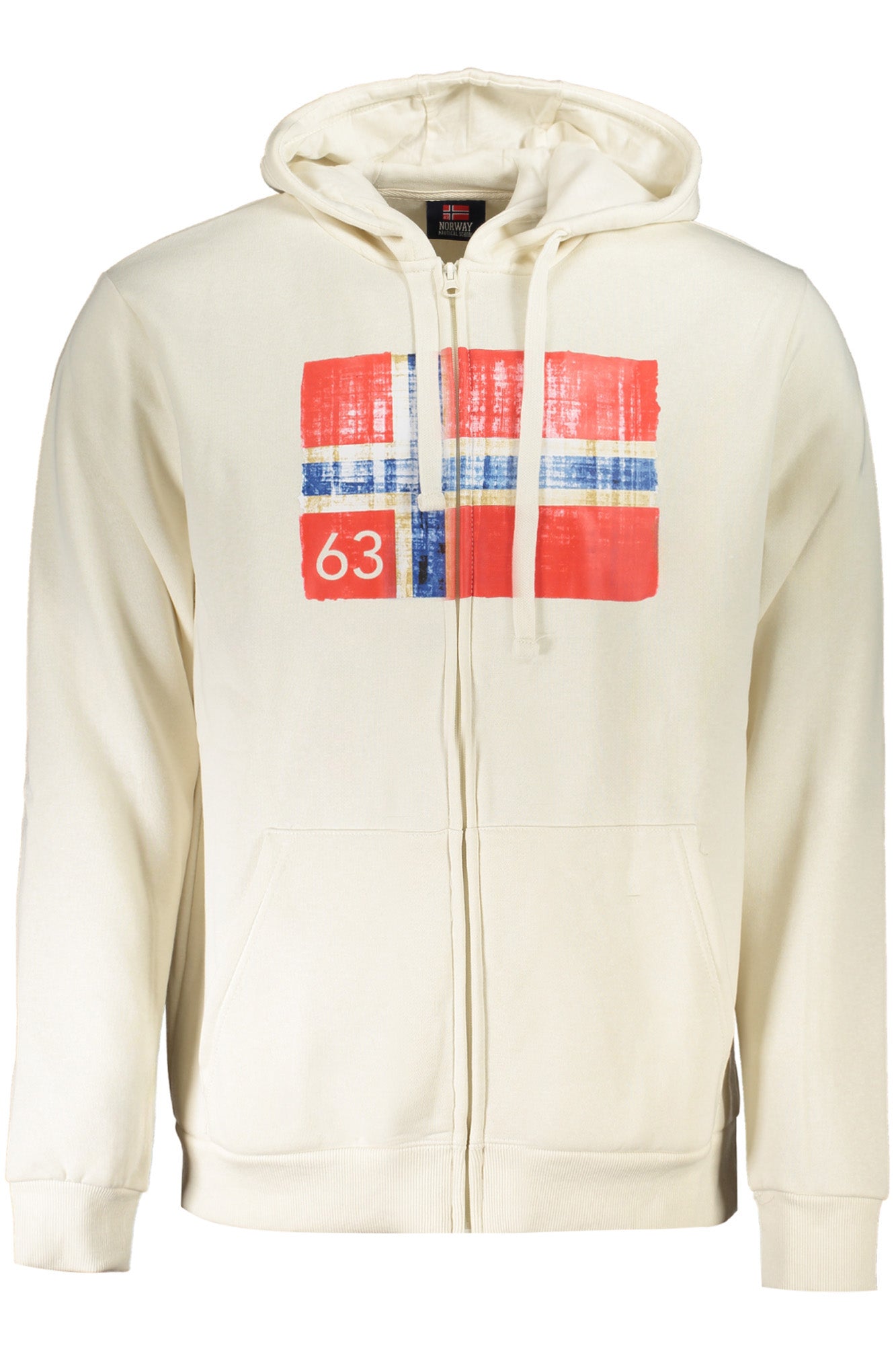 Norway 1963 Felpa Con Zip Uomo Bianco""