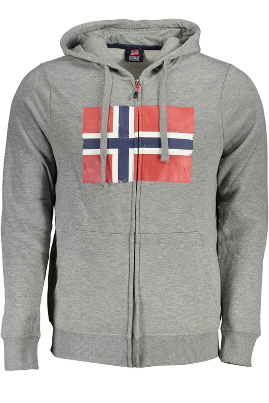 NORWAY 1963 FELPA CON ZIP UOMO GRIGIO""