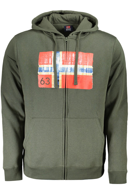 Norway 1963 Felpa Con Zip Uomo Verde""