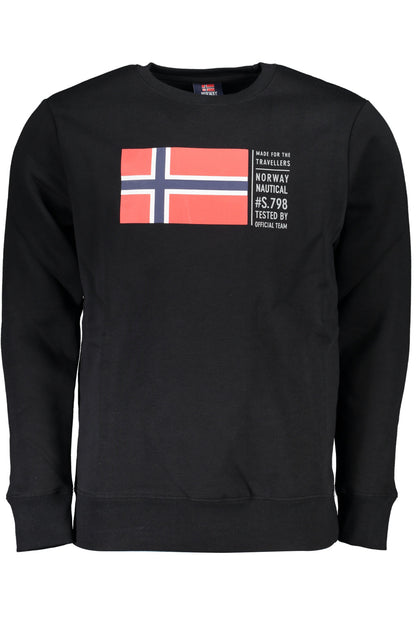 NORWAY 1963 FELPA SENZA ZIP UOMO NERO""