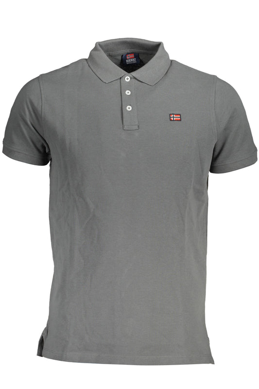 NORWAY 1963 POLO MANICHE CORTE UOMO GRIGIO