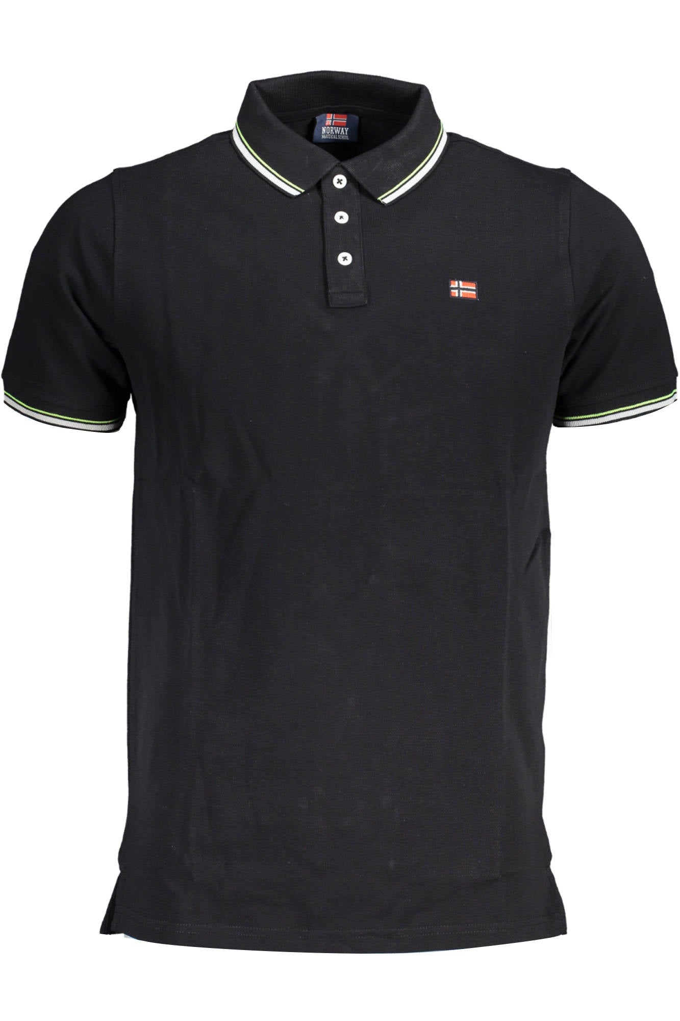 NORWAY 1963 POLO MANICHE CORTE UOMO NERO