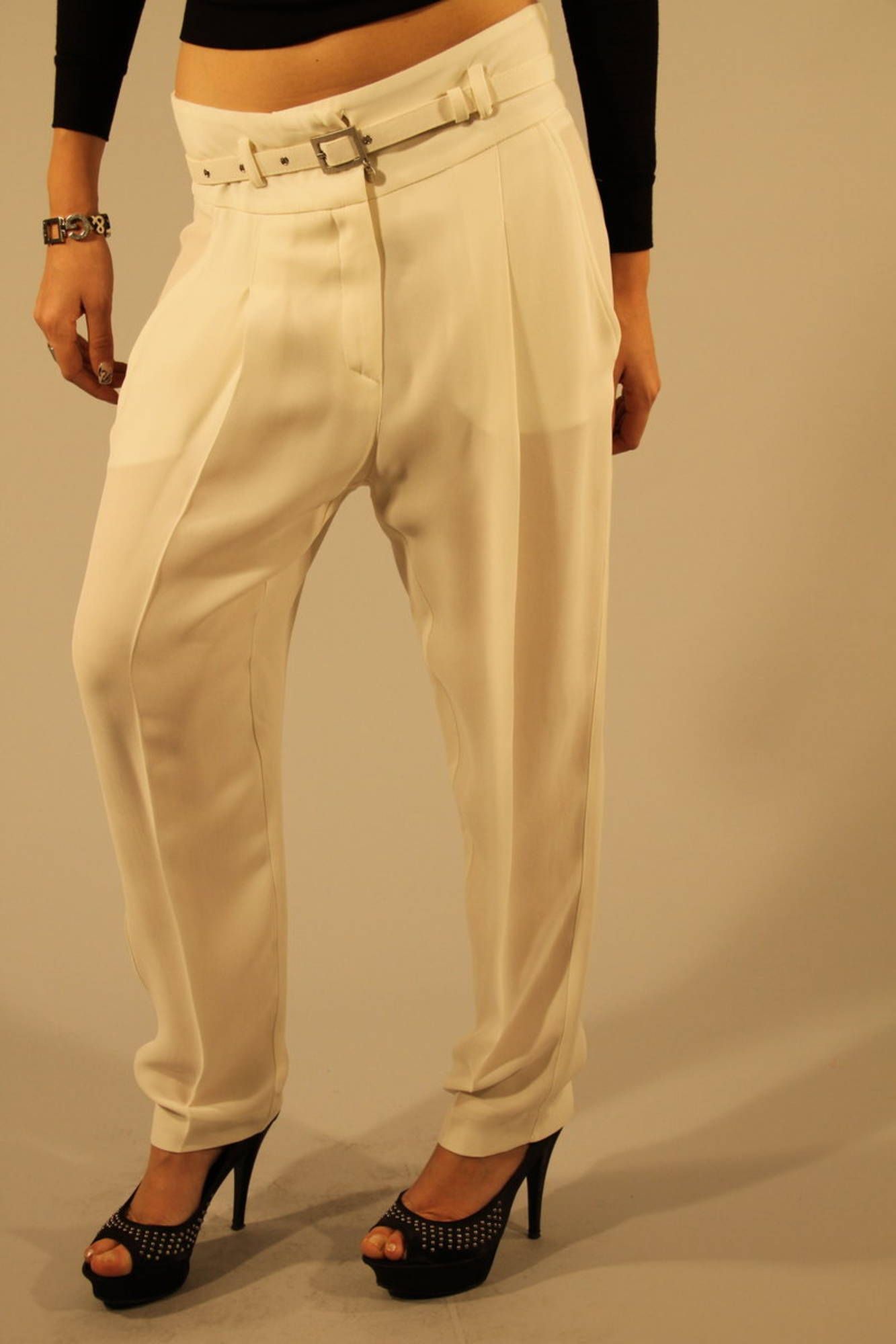 PATRIZIA PEPE PANTALONE DONNA BIANCO