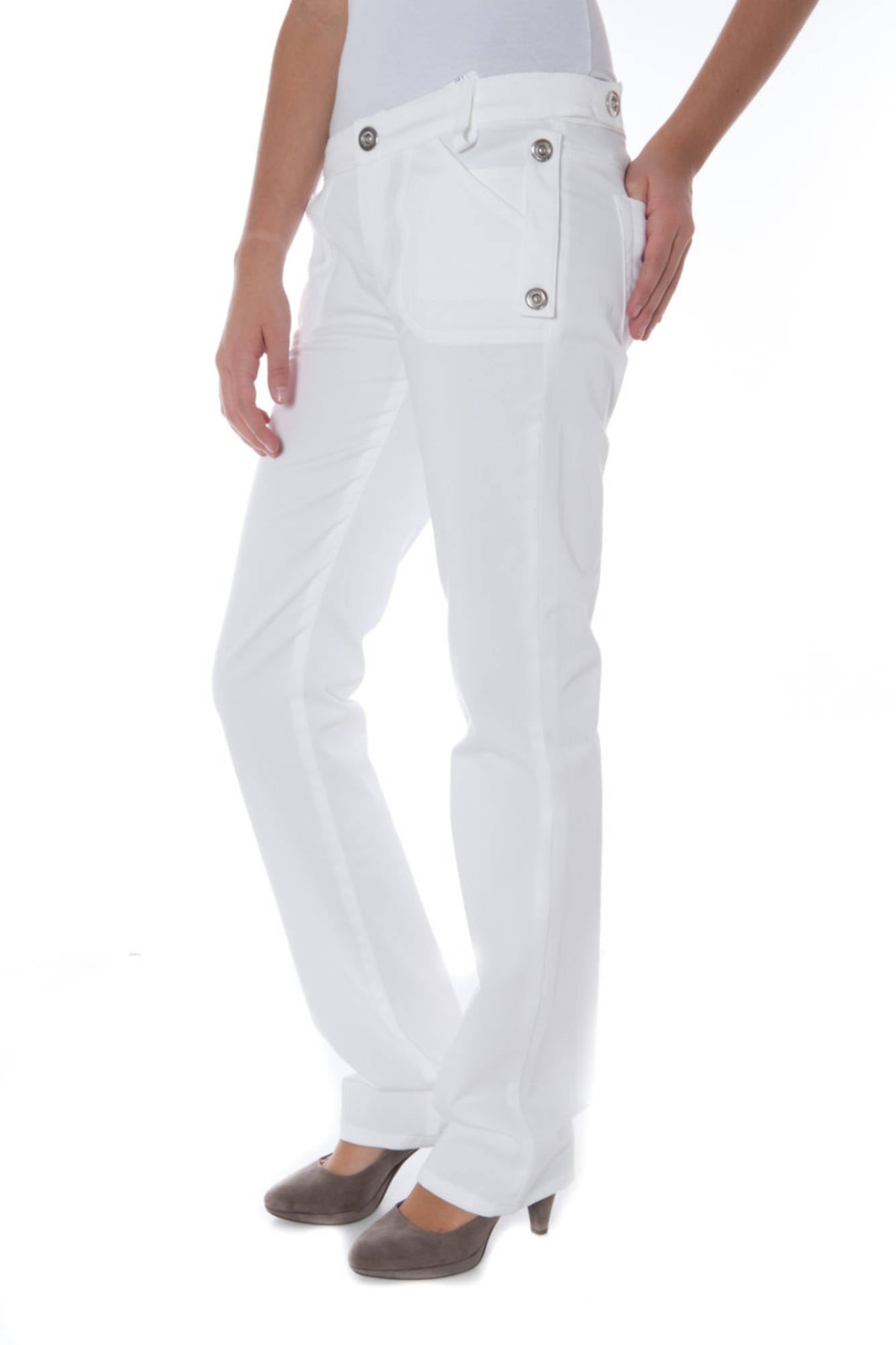 PHARD PANTALONE DONNA BIANCO