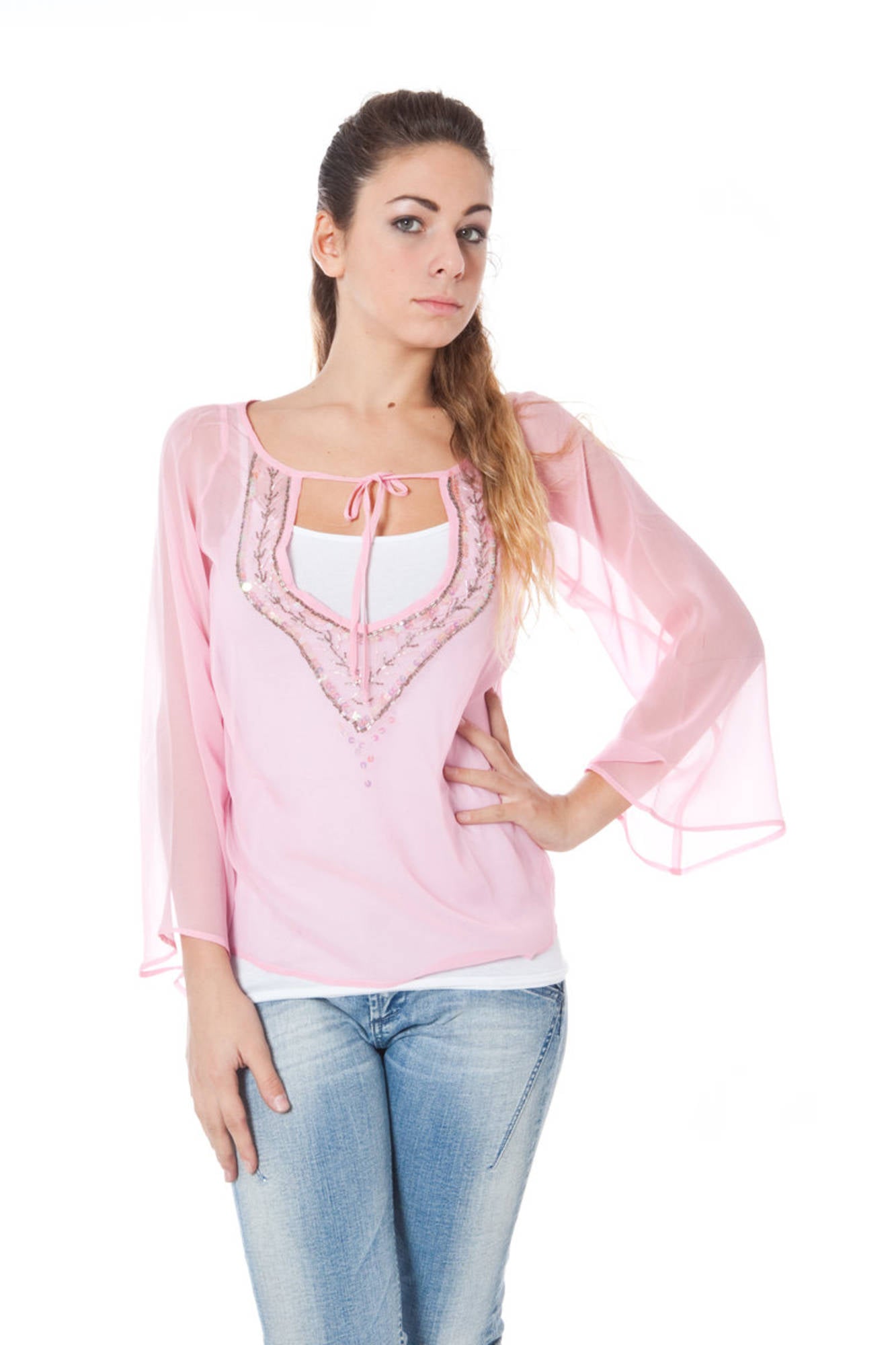 PHARD T-SHIRT MANICHE LUNGHE DONNA ROSA