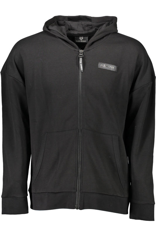 PLEIN SPORT FELPA CON ZIP UOMO NERO""