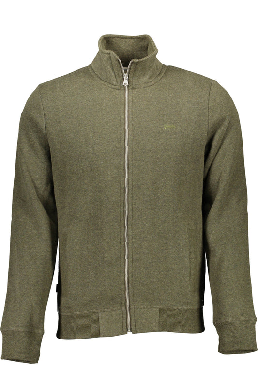 SUPERDRY FELPA CON ZIP UOMO VERDE""