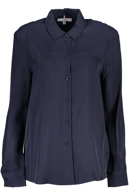 TOMMY HILFIGER CAMICIA MANICHE LUNGHE DONNA BLU