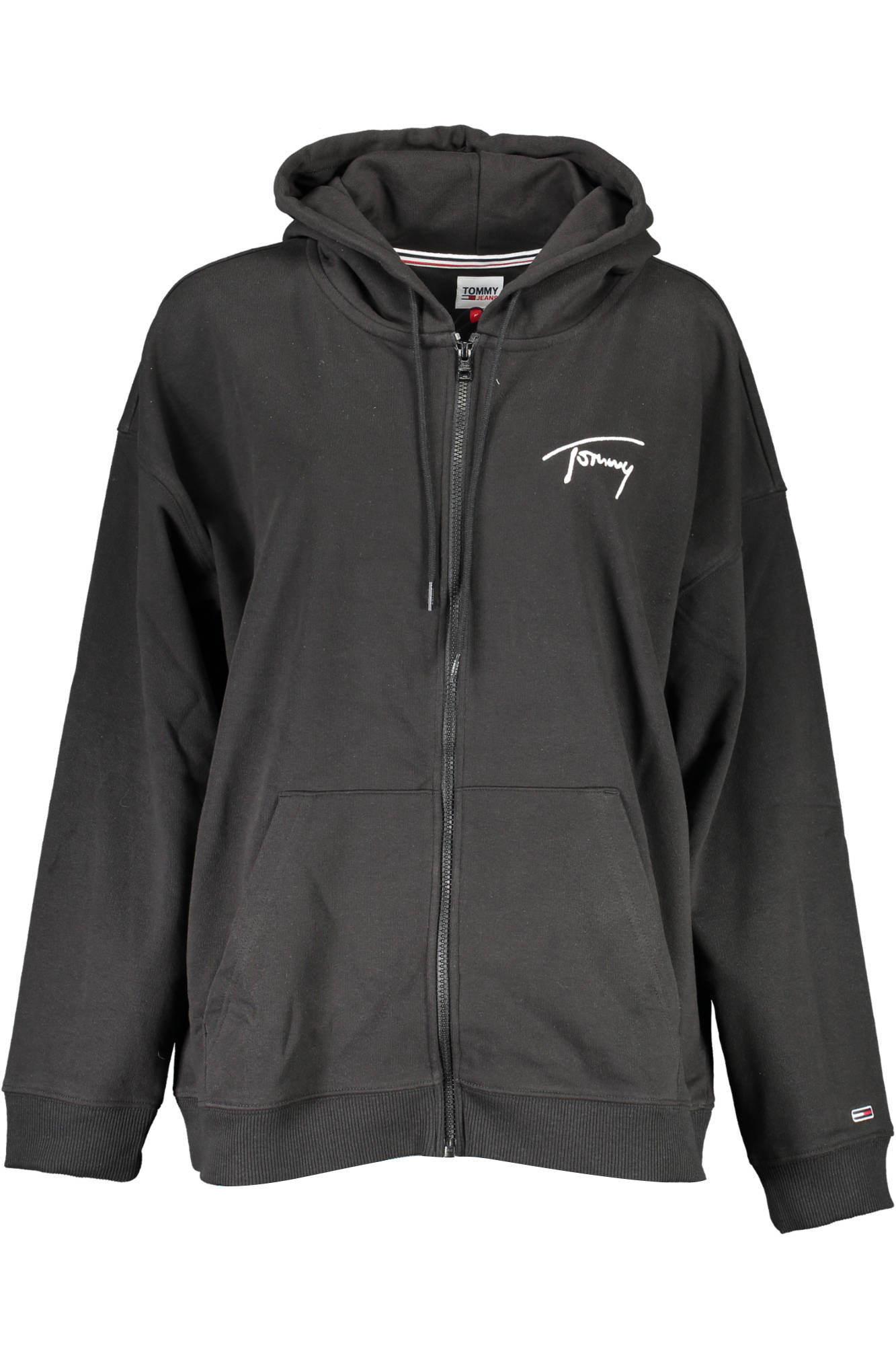 TOMMY HILFIGER FELPA CON ZIP DONNA NERO""