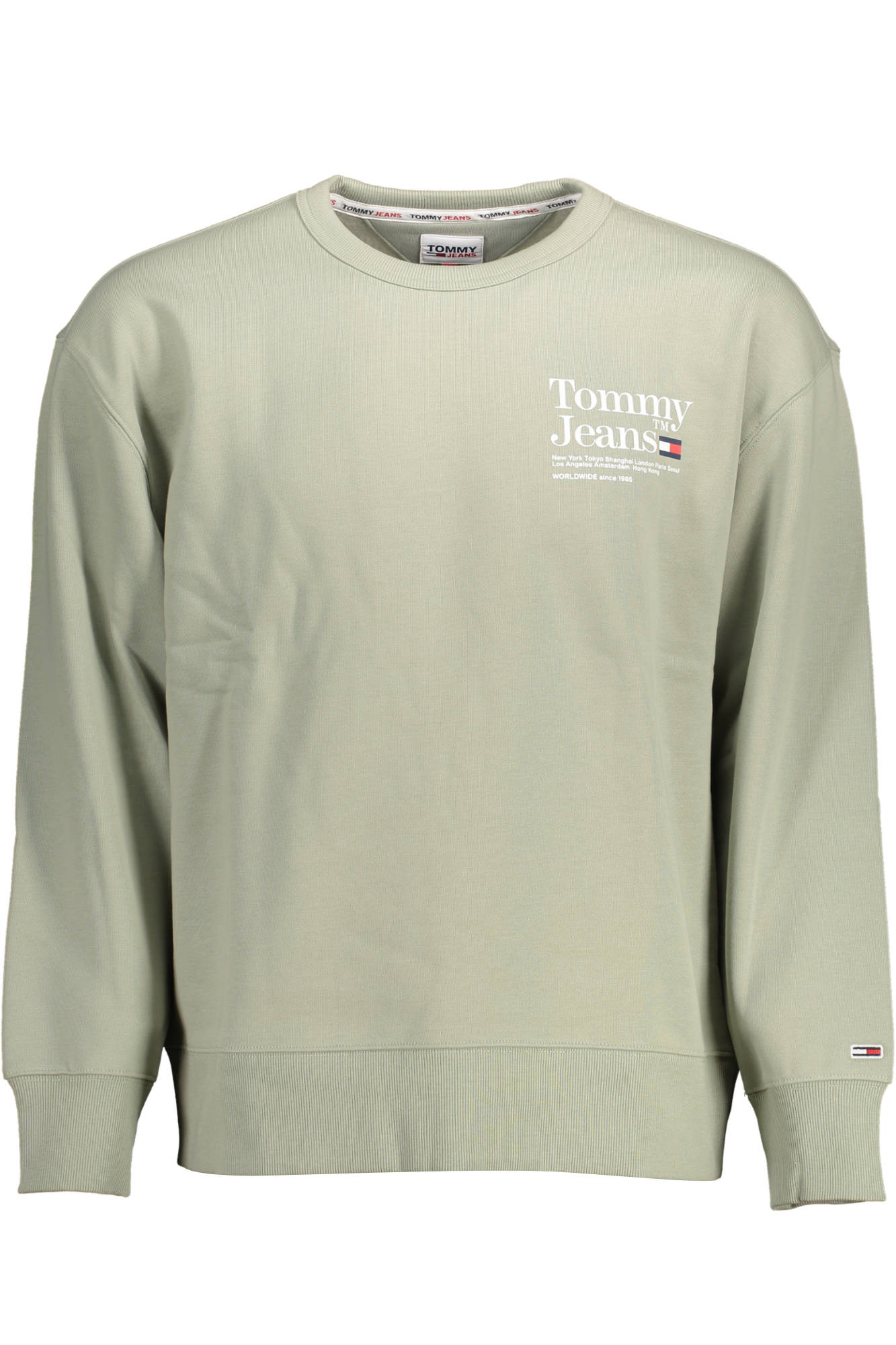 TOMMY HILFIGER FELPA SENZA ZIP UOMO VERDE""