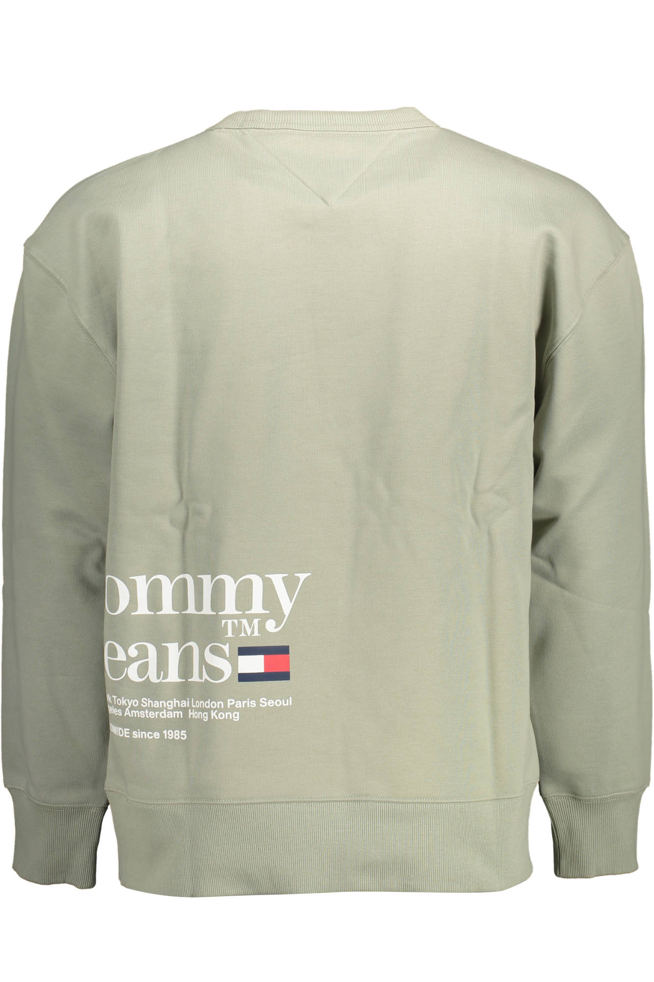 TOMMY HILFIGER FELPA SENZA ZIP UOMO VERDE""