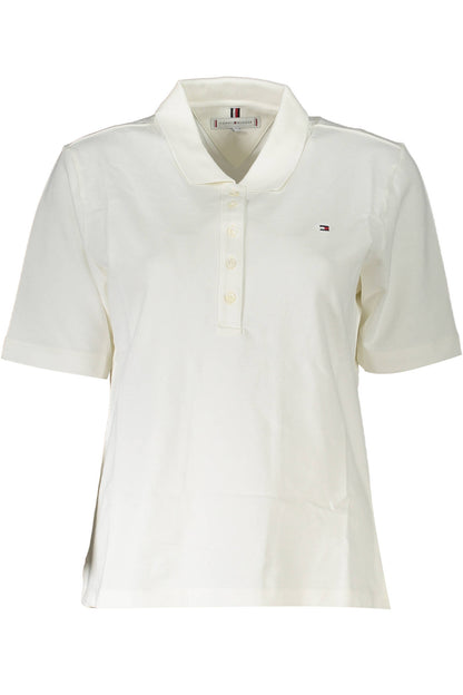 TOMMY HILFIGER POLO MANICHE CORTE DONNA BIANCO""