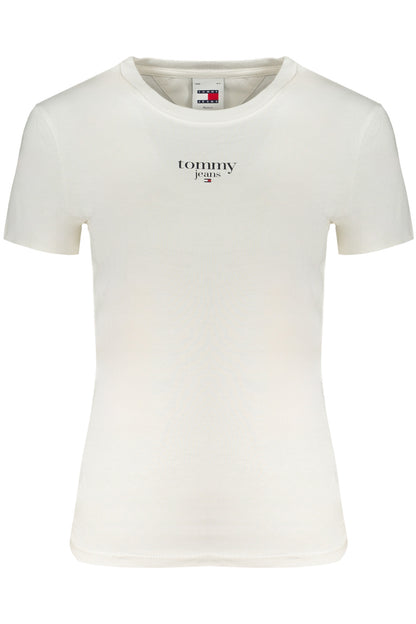 TOMMY HILFIGER T-SHIRT MANICHE CORTE DONNA BIANCO""