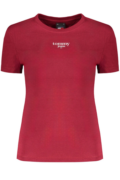 TOMMY HILFIGER T-SHIRT MANICHE CORTE DONNA ROSSO""