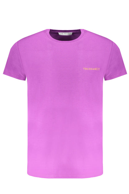 TRUSSARDI T-SHIRT MANICHE CORTE UOMO VIOLA