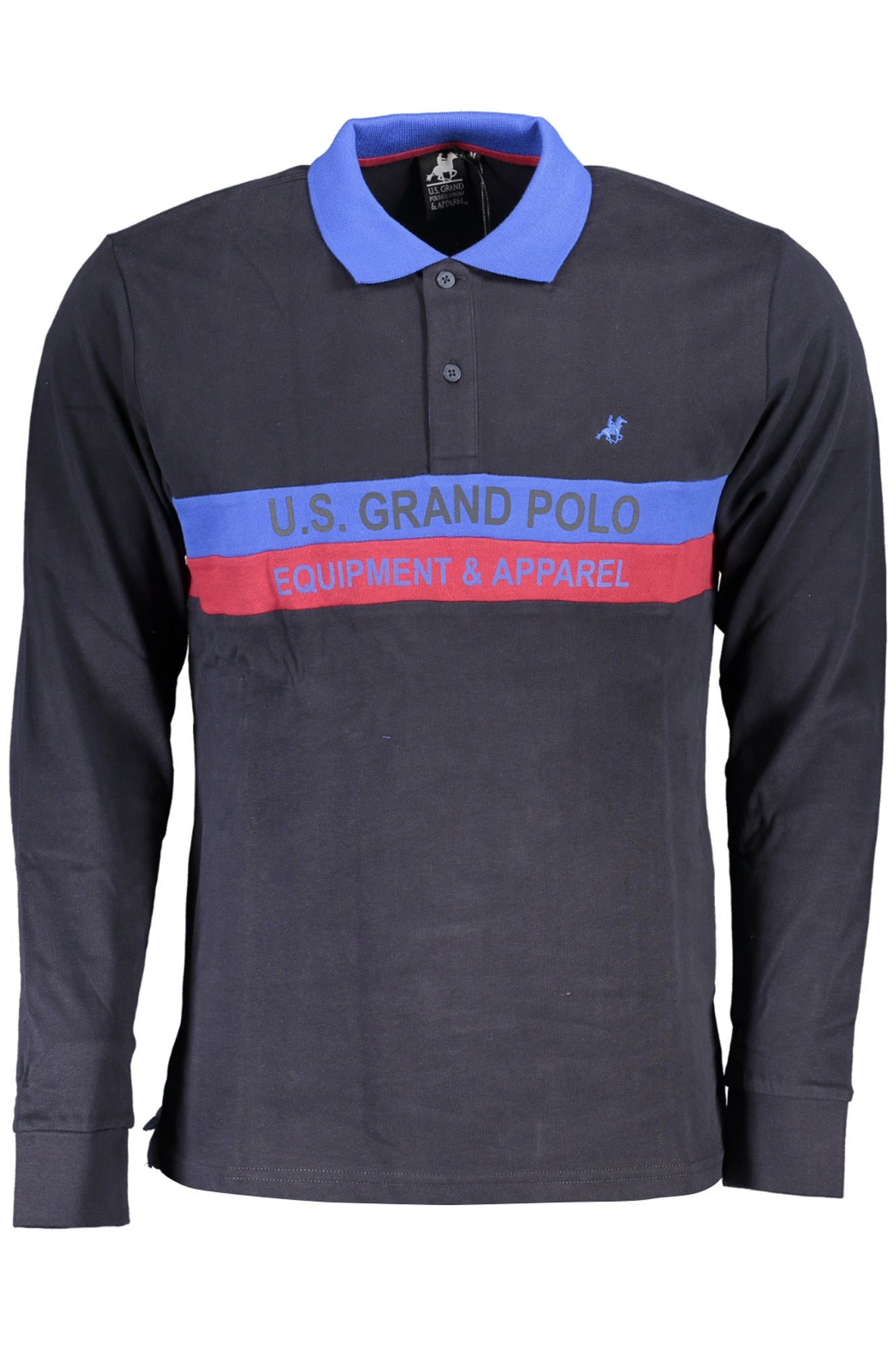 U.S. GRAND POLO POLO MANICHE LUNGHE UOMO BLU