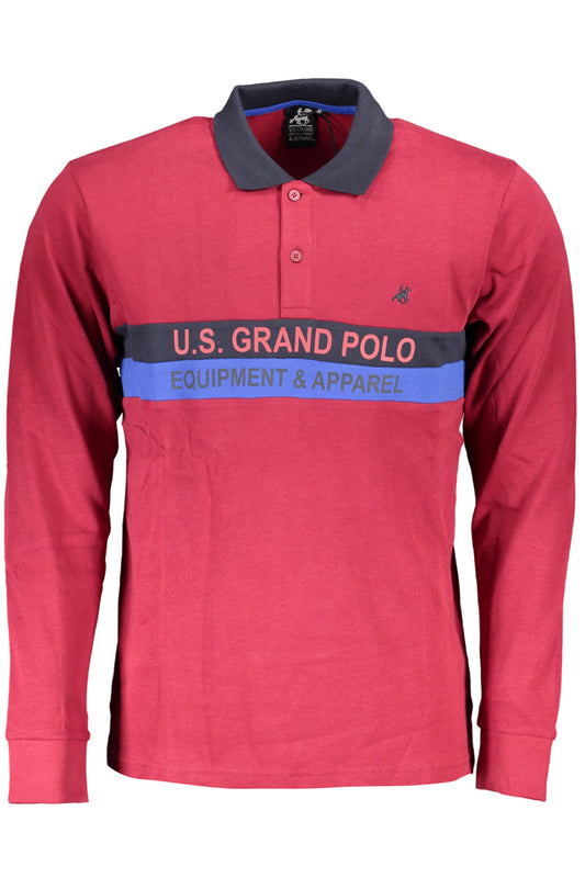 U.S. GRAND POLO POLO MANICHE LUNGHE UOMO ROSSO