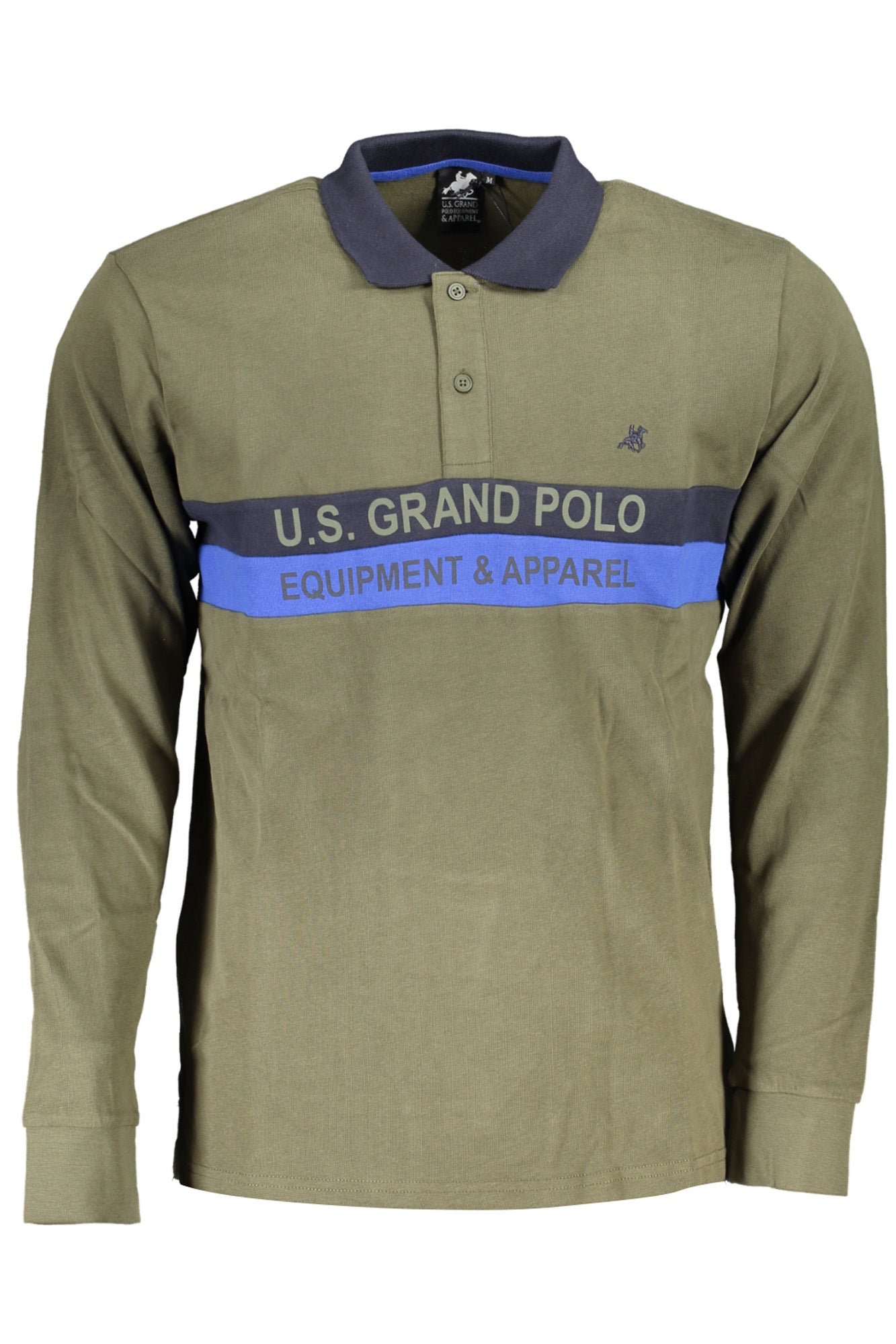 U.S. GRAND POLO POLO MANICHE LUNGHE UOMO VERDE