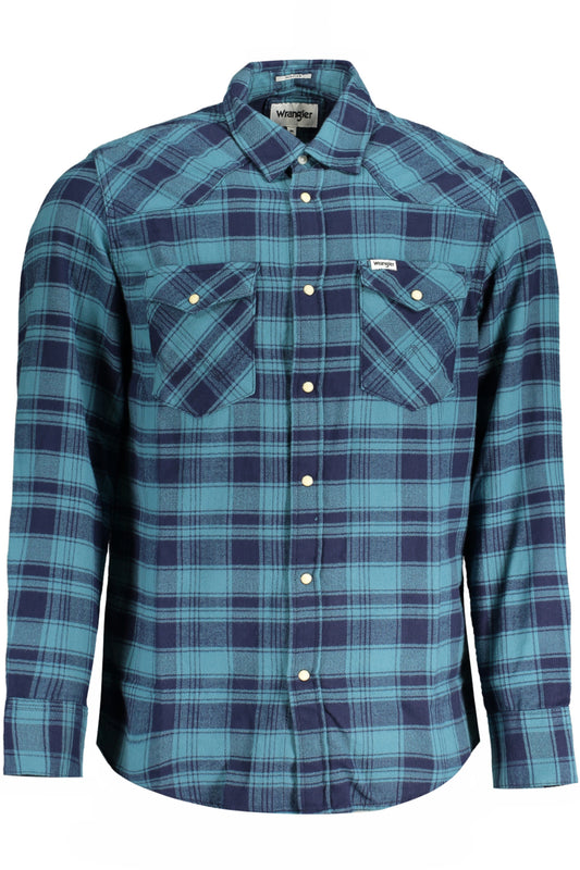 WRANGLER CAMICIA MANICHE LUNGHE UOMO BLU